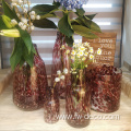 Modern unique home decoration Leopard Spotted Glass Vase